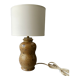 Bilobed stoneware lamp from the 70s