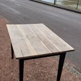 Rustic farm table in old patinated solid oak - 1900s