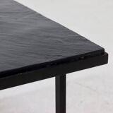 Minimalist Steel and Slate Side or Coffee Table 1960s
