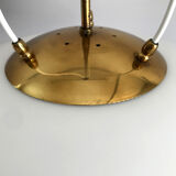 Italian glass and brass pendant lamp, 1950s