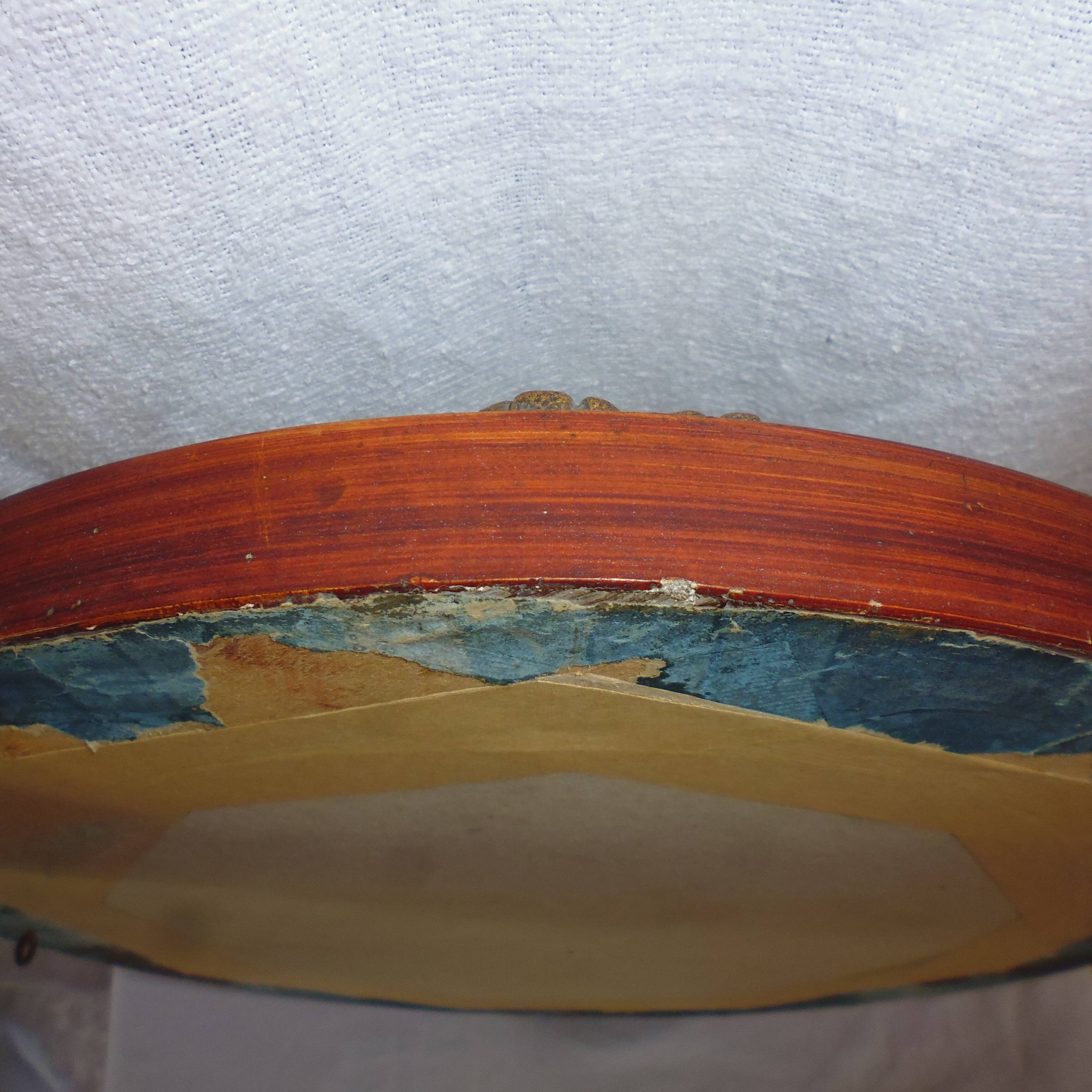 Art Deco oval mirror with gilding 50.5x40.5 cm / 2