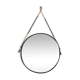 Vintage round steel mirror, Italy, 1970s.