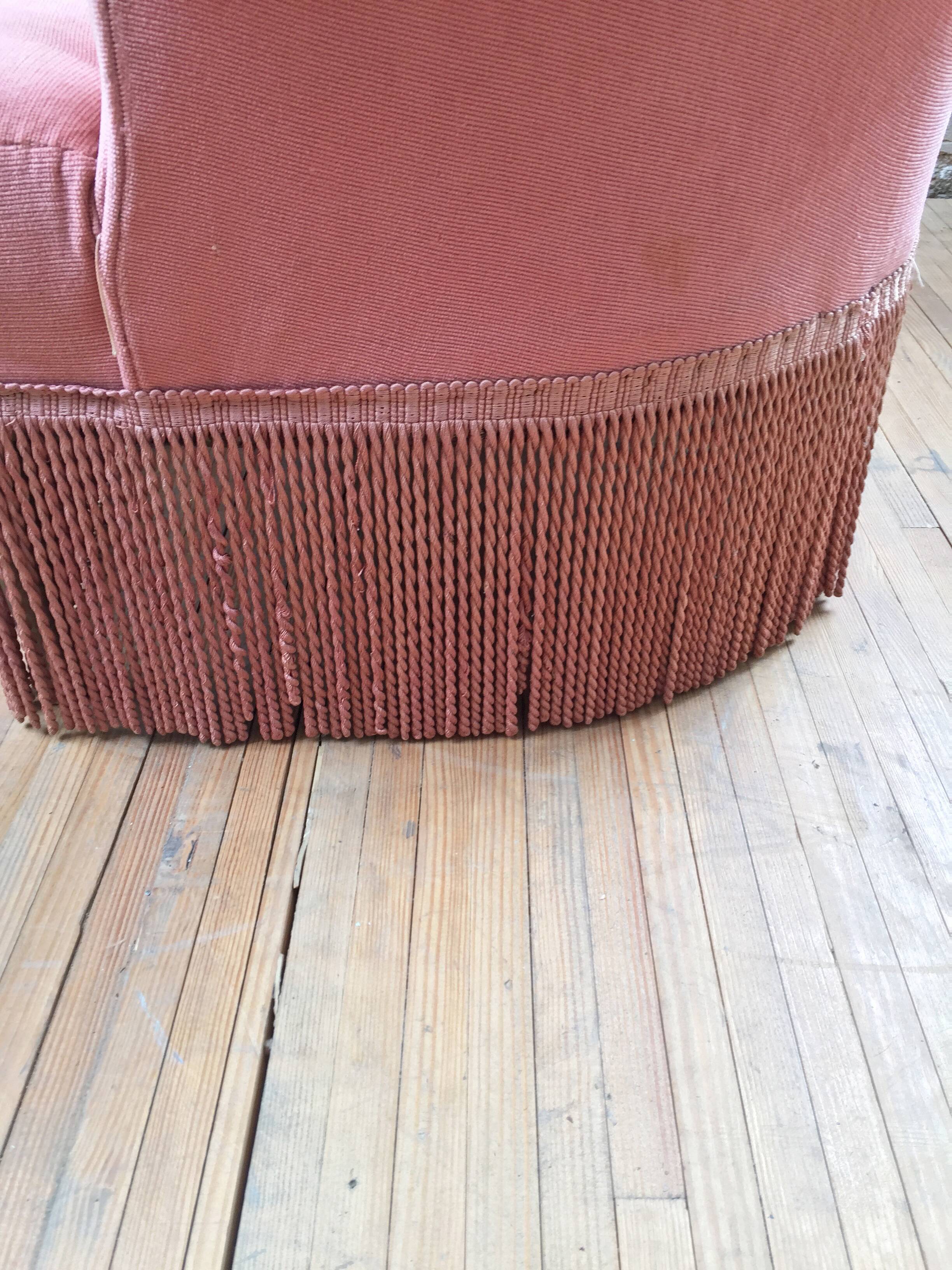 Fauteuil crapaud rose