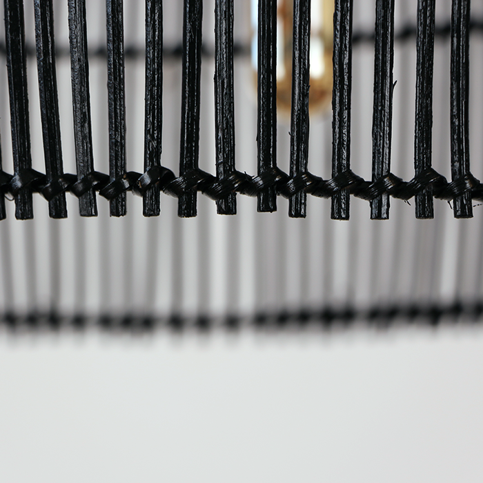 Black Rattan Ceiling Lamp