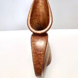 Brown Glazed Ceramic Tulip Vase by Giovanni Bertoncello for Schiavon