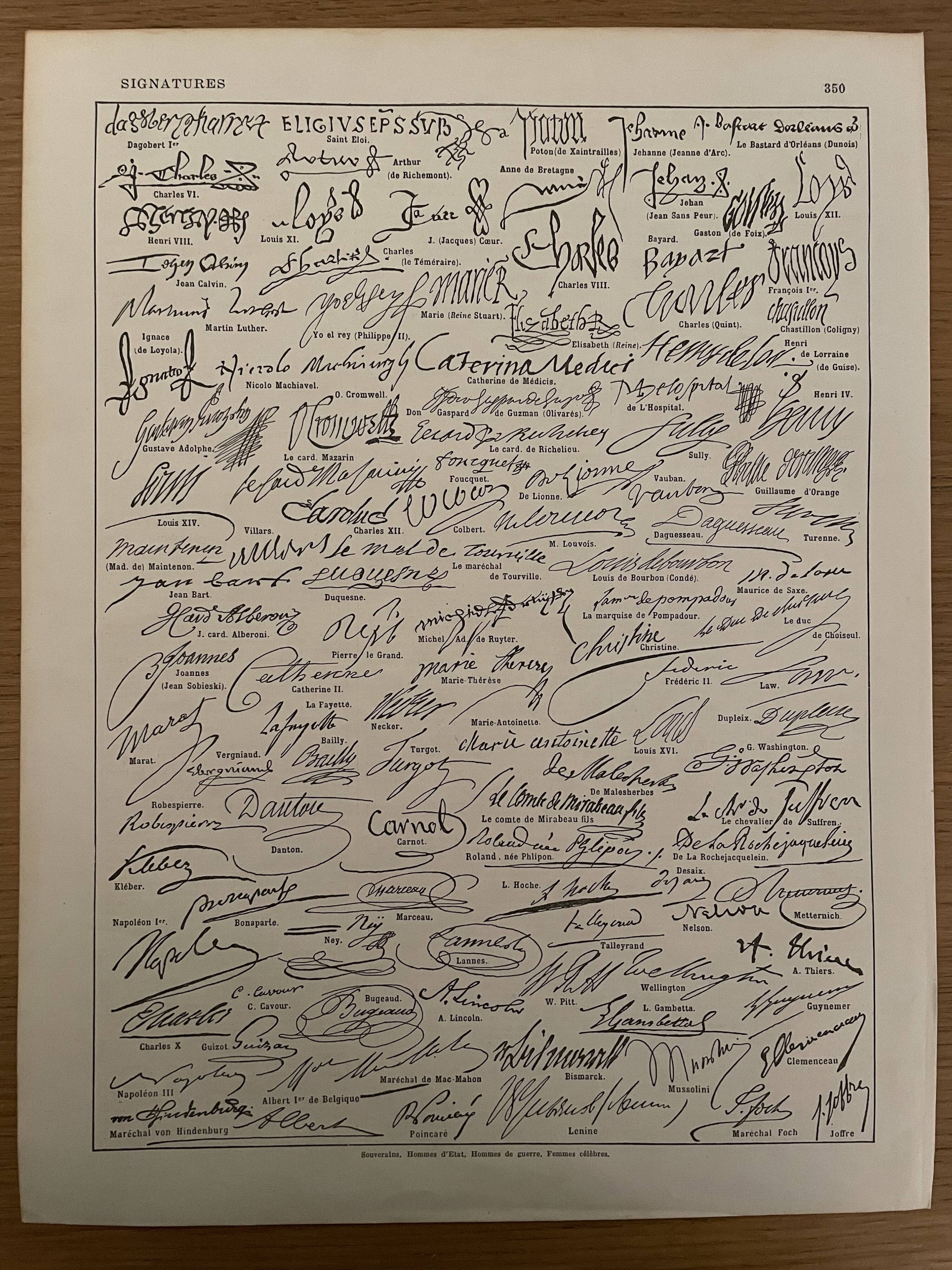 Lithograph engraving on the signatures of 1928 (sovereigns)