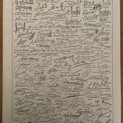 Lithographie gravure sur les signatures de 1928 (souverains)