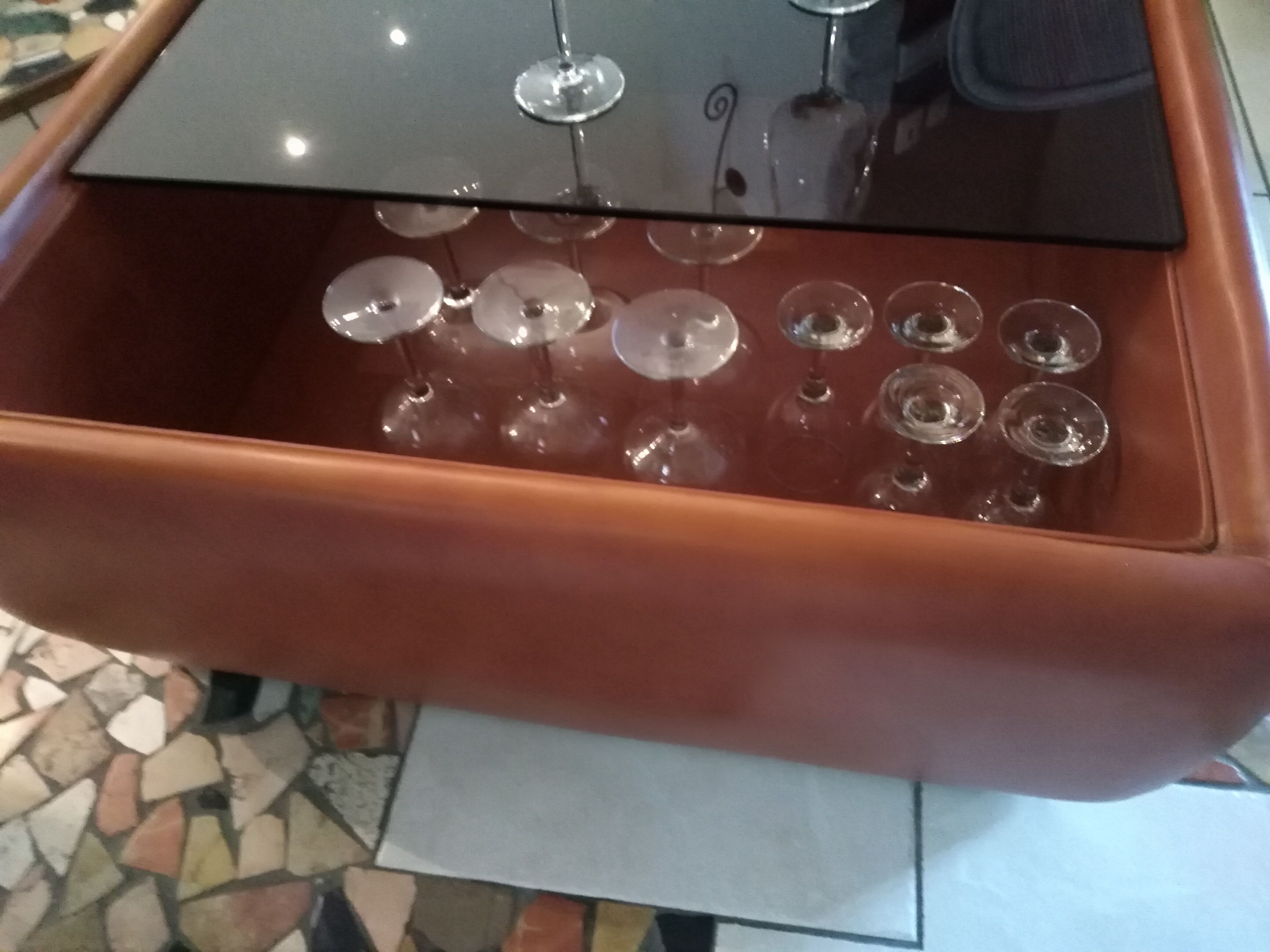 Table basse vintage Jacques Charpentier pour Roche Bobois 1970