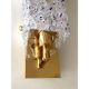 Gold Wall Sconces with Blue Graniglia Murano Glass by Simoeng for Simoeng