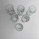 Lot of 6 drinking glasses - silver base, engraved wheat and floral decoration - Italy 1960s