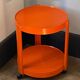 Desserte roulante vintage / design / plastique orange ,