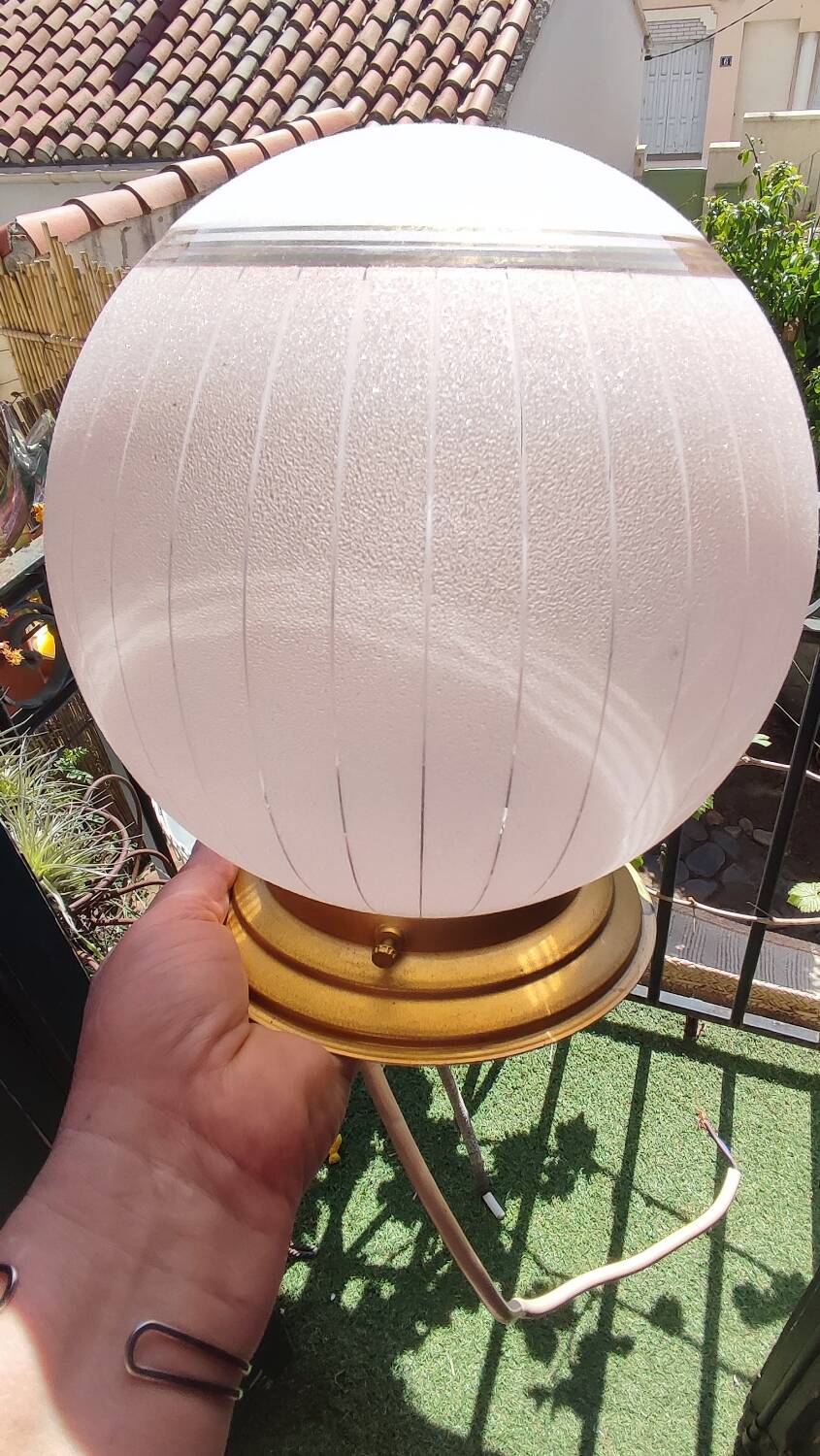 Granite pink glass ball ceiling light