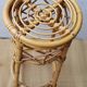 60's rattan stools pair