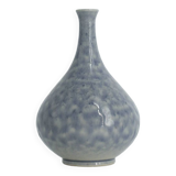 Vase de collection mid-century scandinave en grès azur par Gunnar Borg pour Höganäs