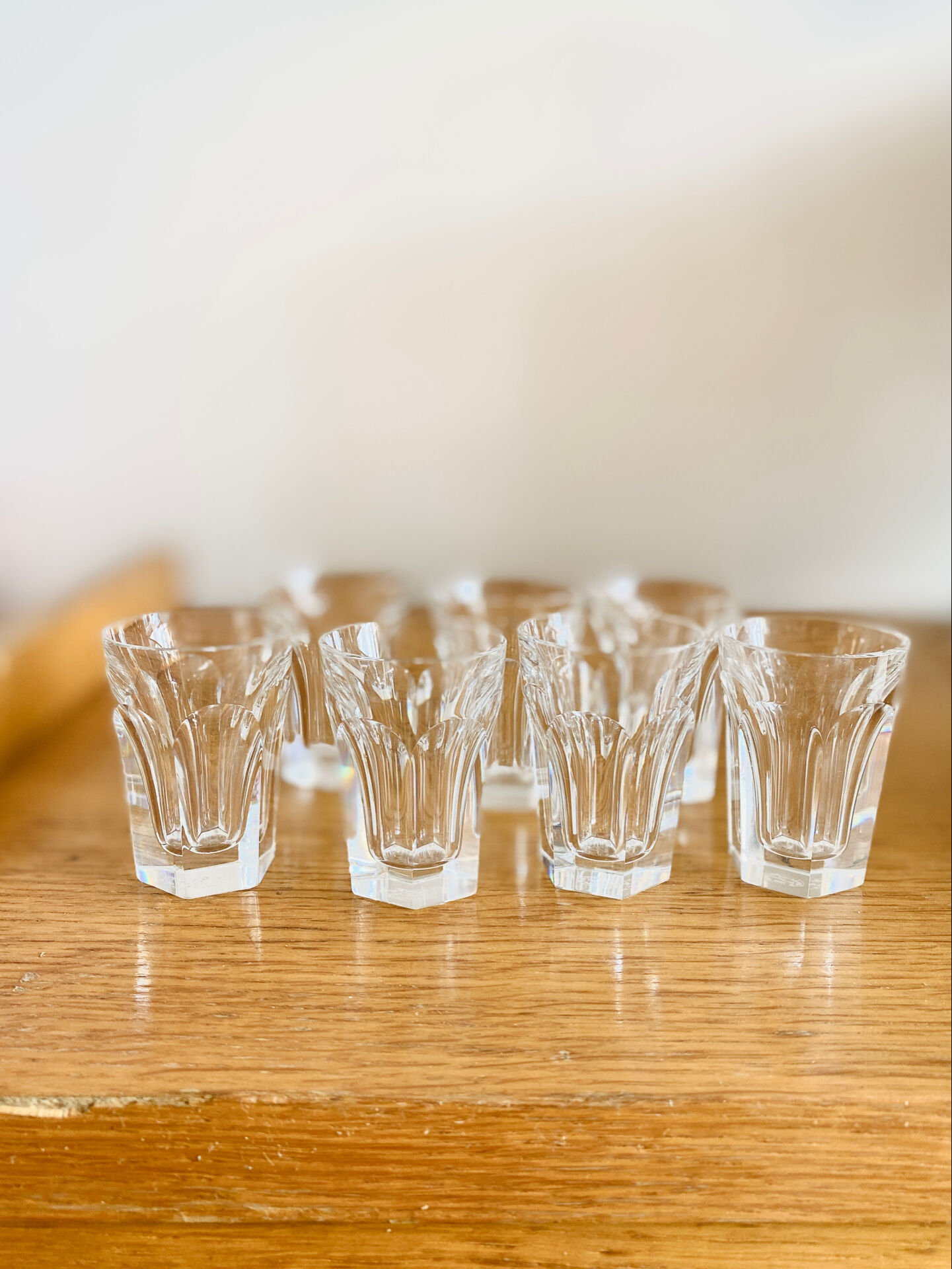 Baccarat crystal liqueur glasses shot glasses