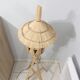Lampadaire en rotin et bambou vintage