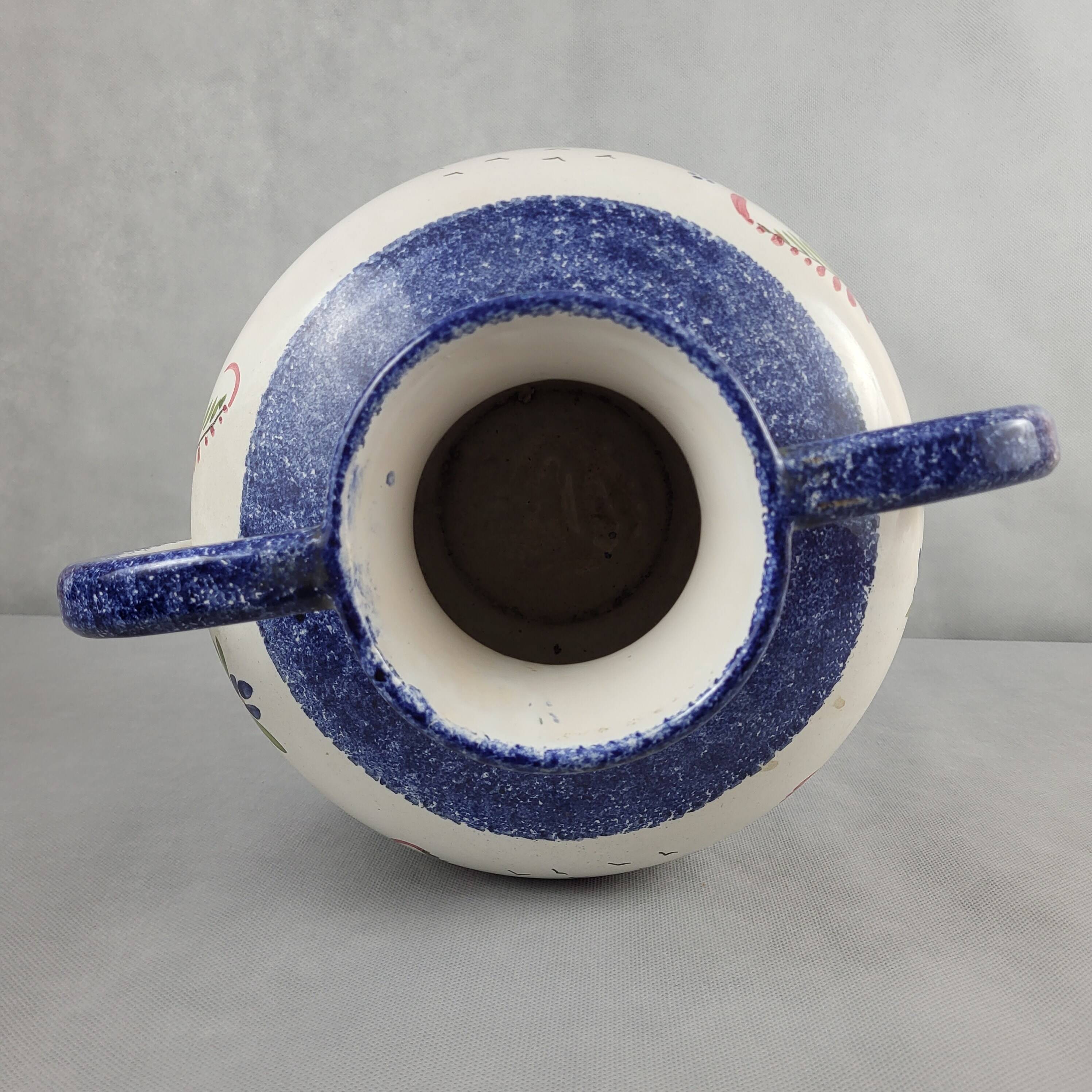 XXL ball vase in Quimper HB earthenware