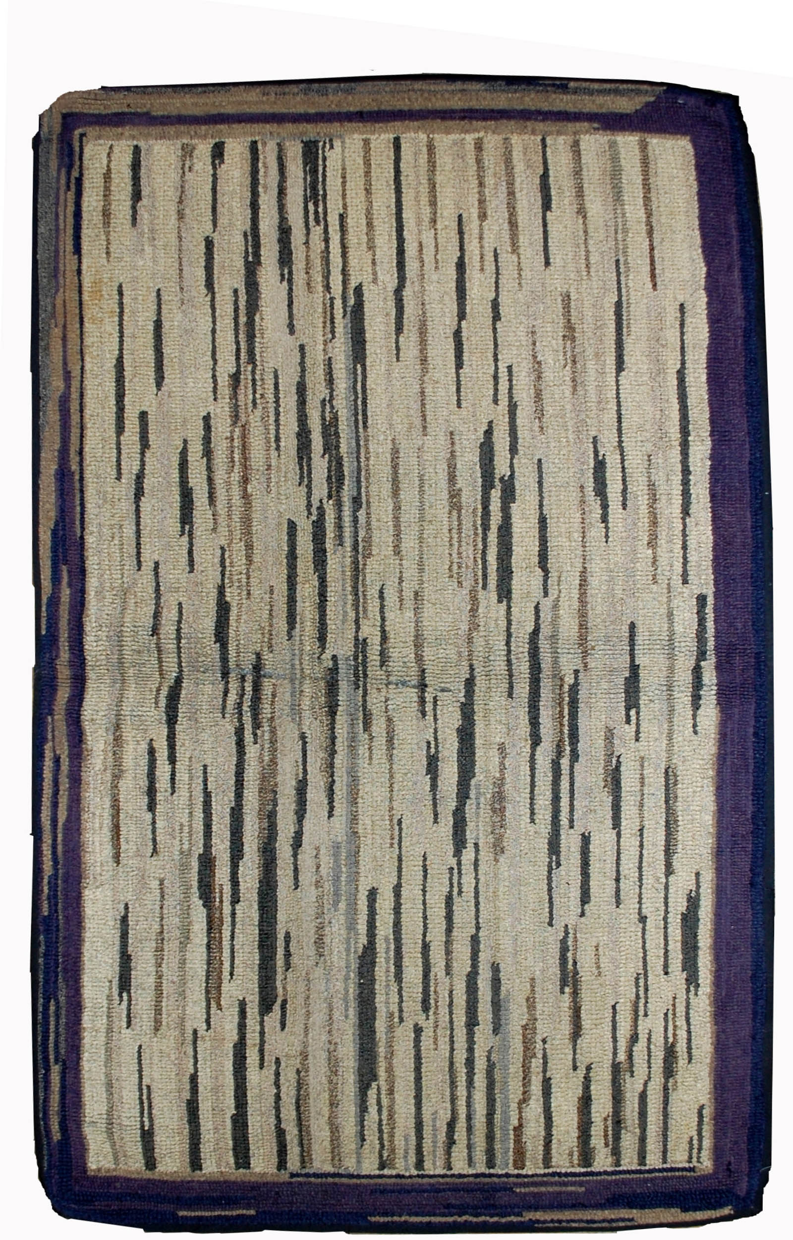 Old American Carpet Hooked handmade 94cm x 158cm 1900s