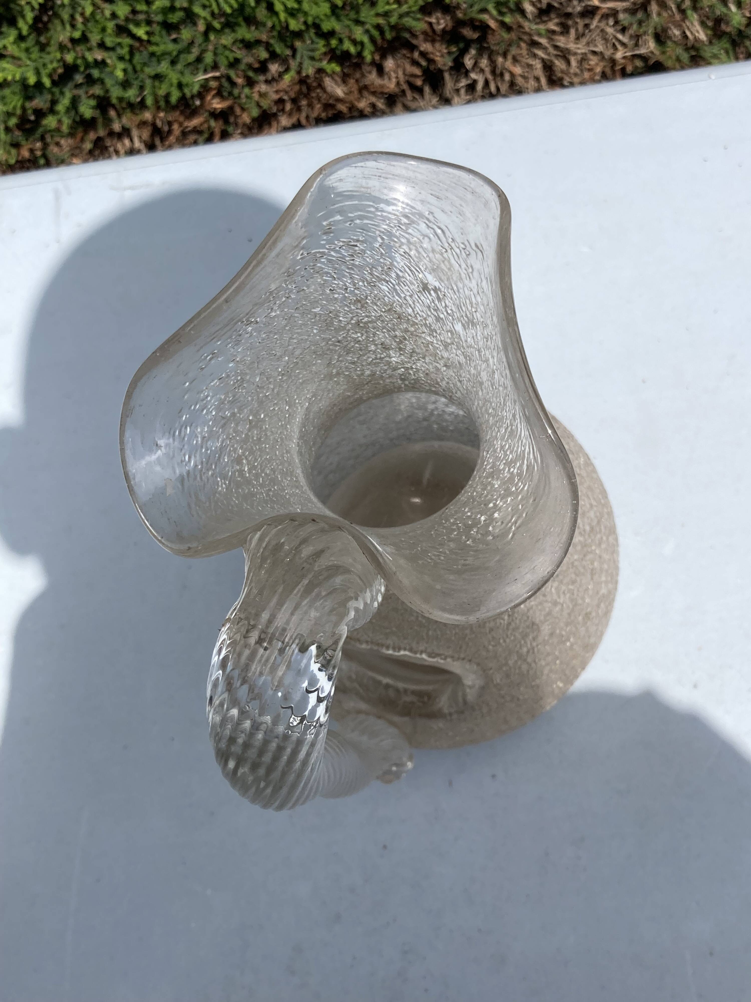 Carafe refresher pitcher baccarat or st louis frosted crystal twisted handle