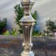 Magnificent pair of silver candlesticks.