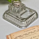 Old glass inkwell