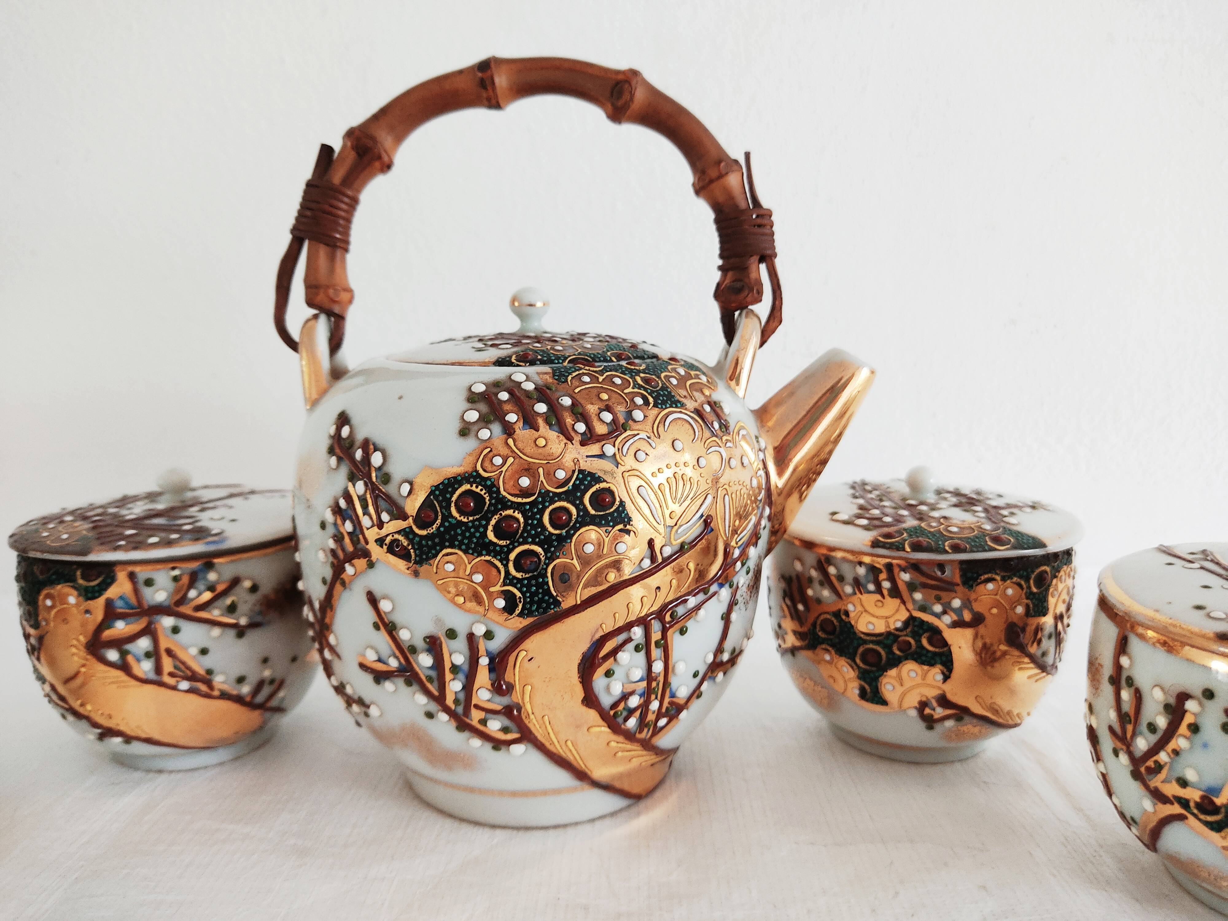Satsuma Japanese tea set for 4 people
