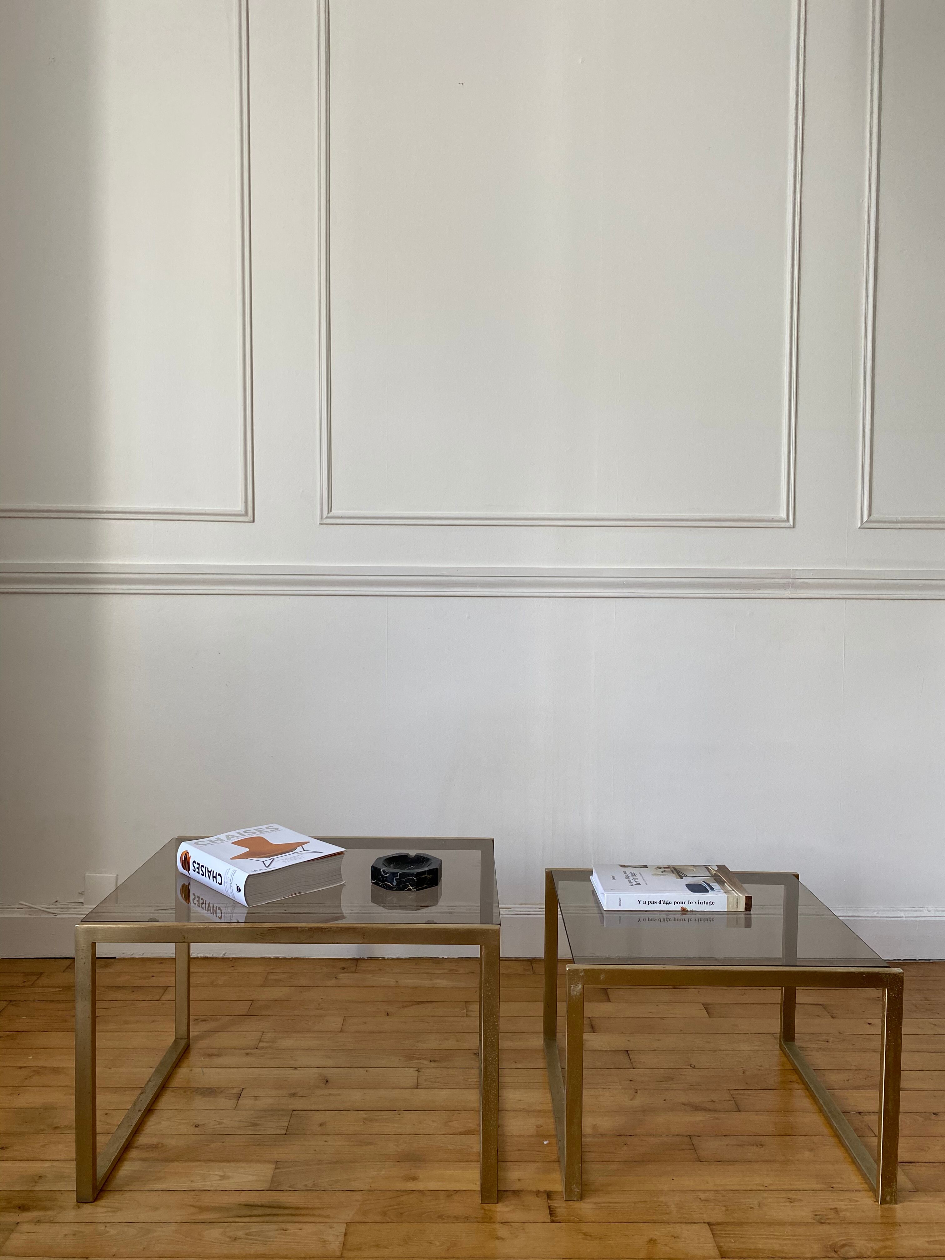 Vintage golden gigognes tables