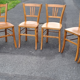 6 Luterma bistro chairs, blond wood, vintage, 50s