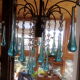 Lustre blue drops pampilles