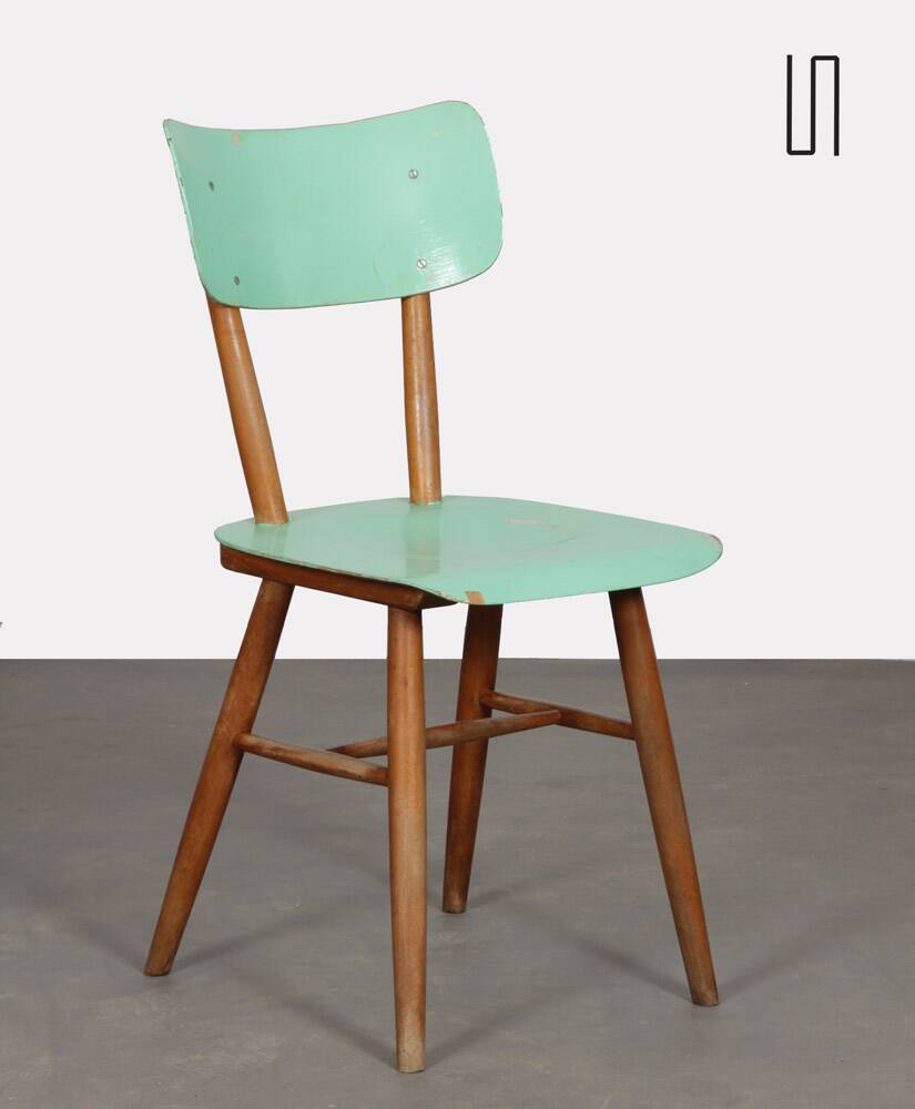 Vintage wooden chair produced by Ton, 1960s