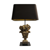 Golden late 18th century wooden lamp