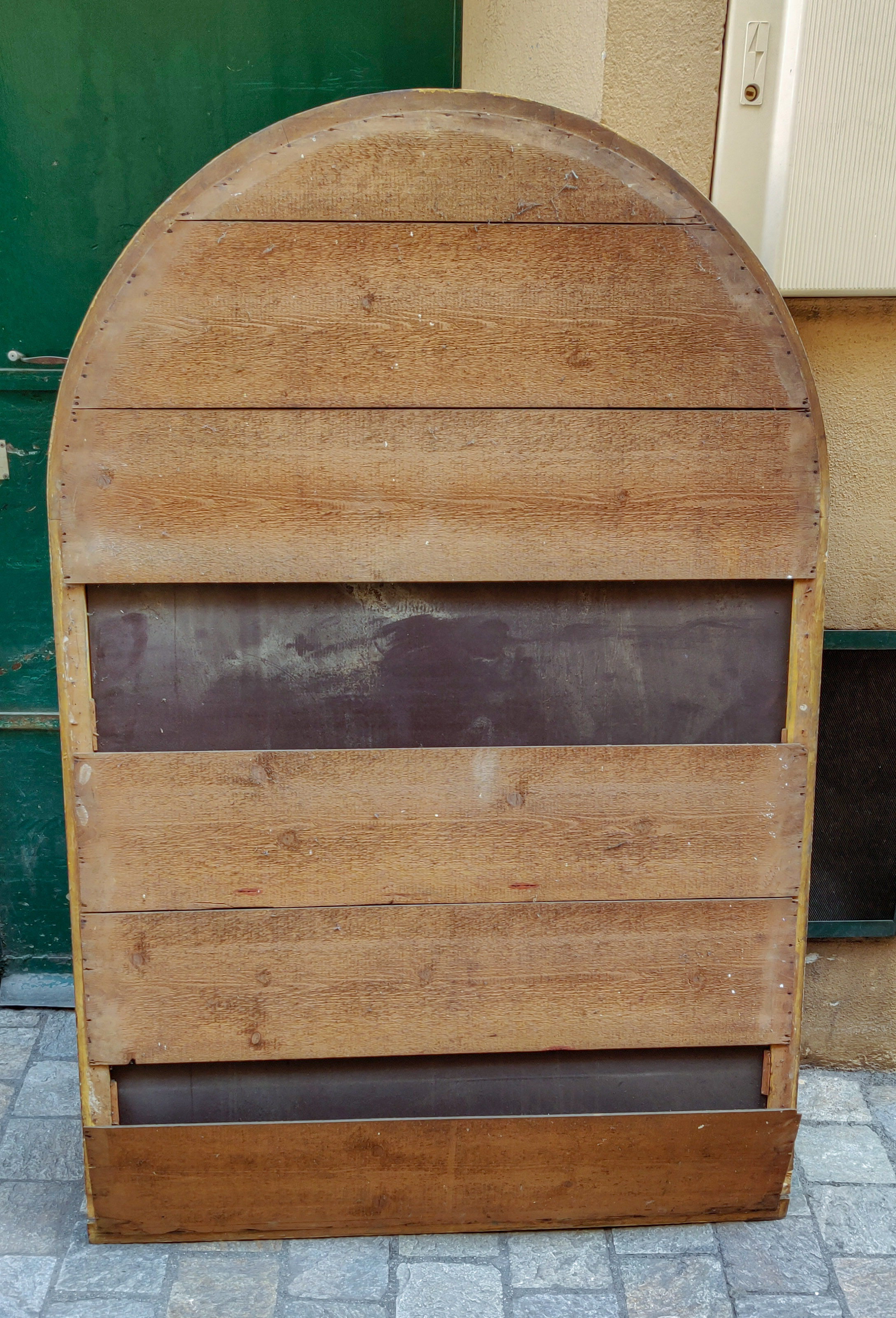 Mirror vaulted wooden end XIX 155x103cm