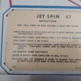Flipper Gottlieb Jet Spin 1977