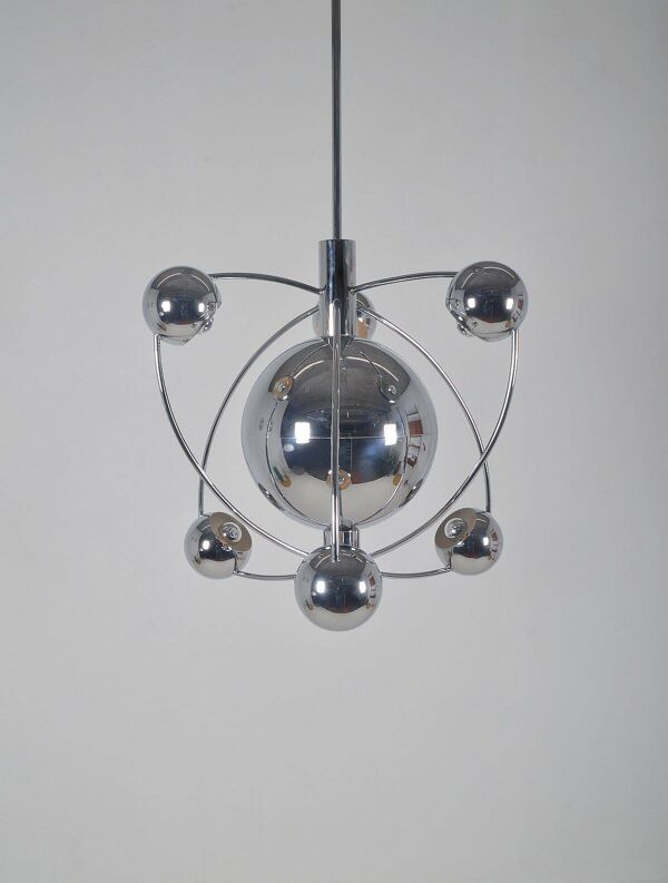 Chandelier 'Satellite' italien conçu par Goffredo Reggiani, années 1960.
