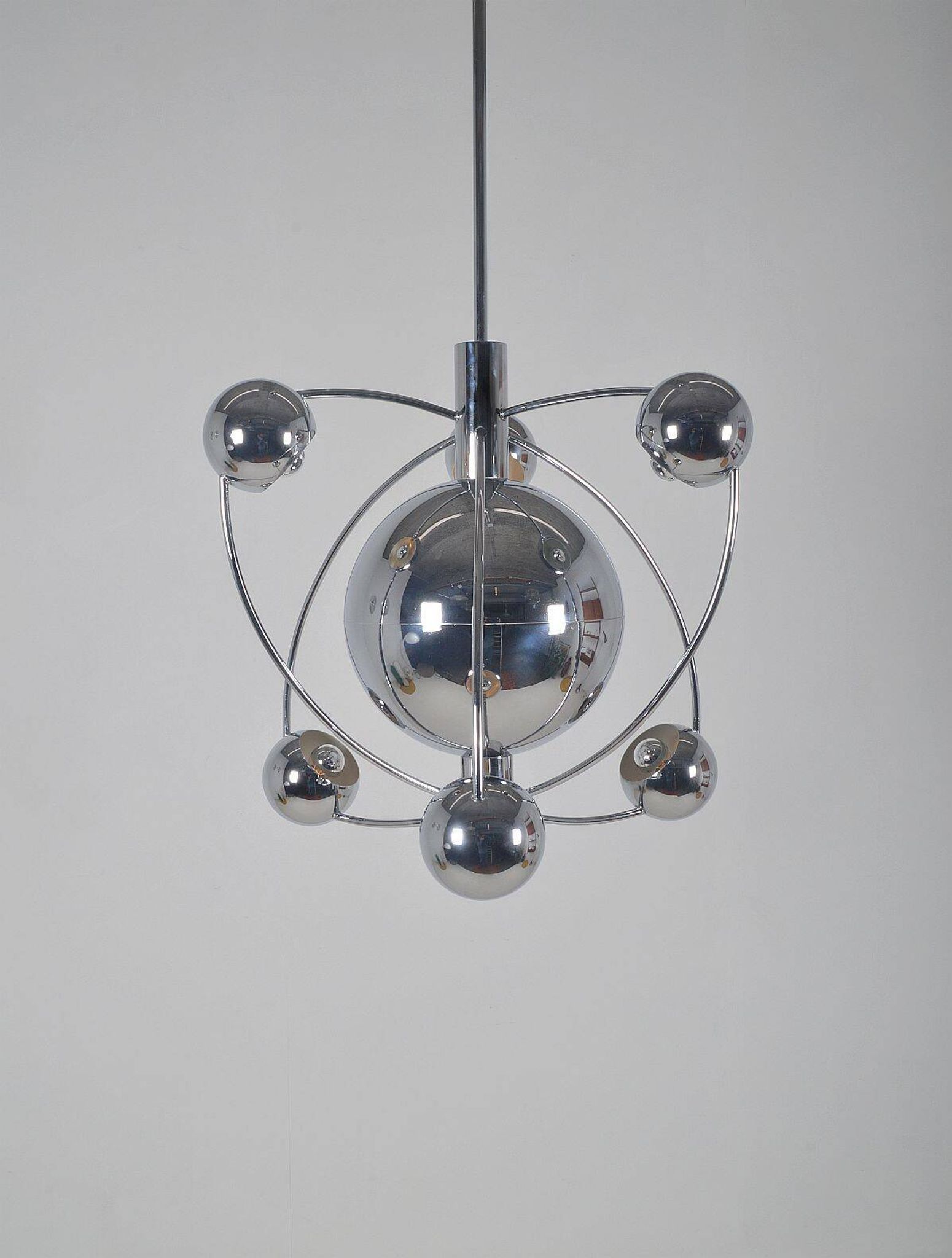 Chandelier 'Satellite' italien conçu par Goffredo Reggiani, années 1960.
