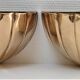 Pair of brass sconces shell shape design 80s