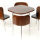 Compact dining area "fusion" table & 4 chairs