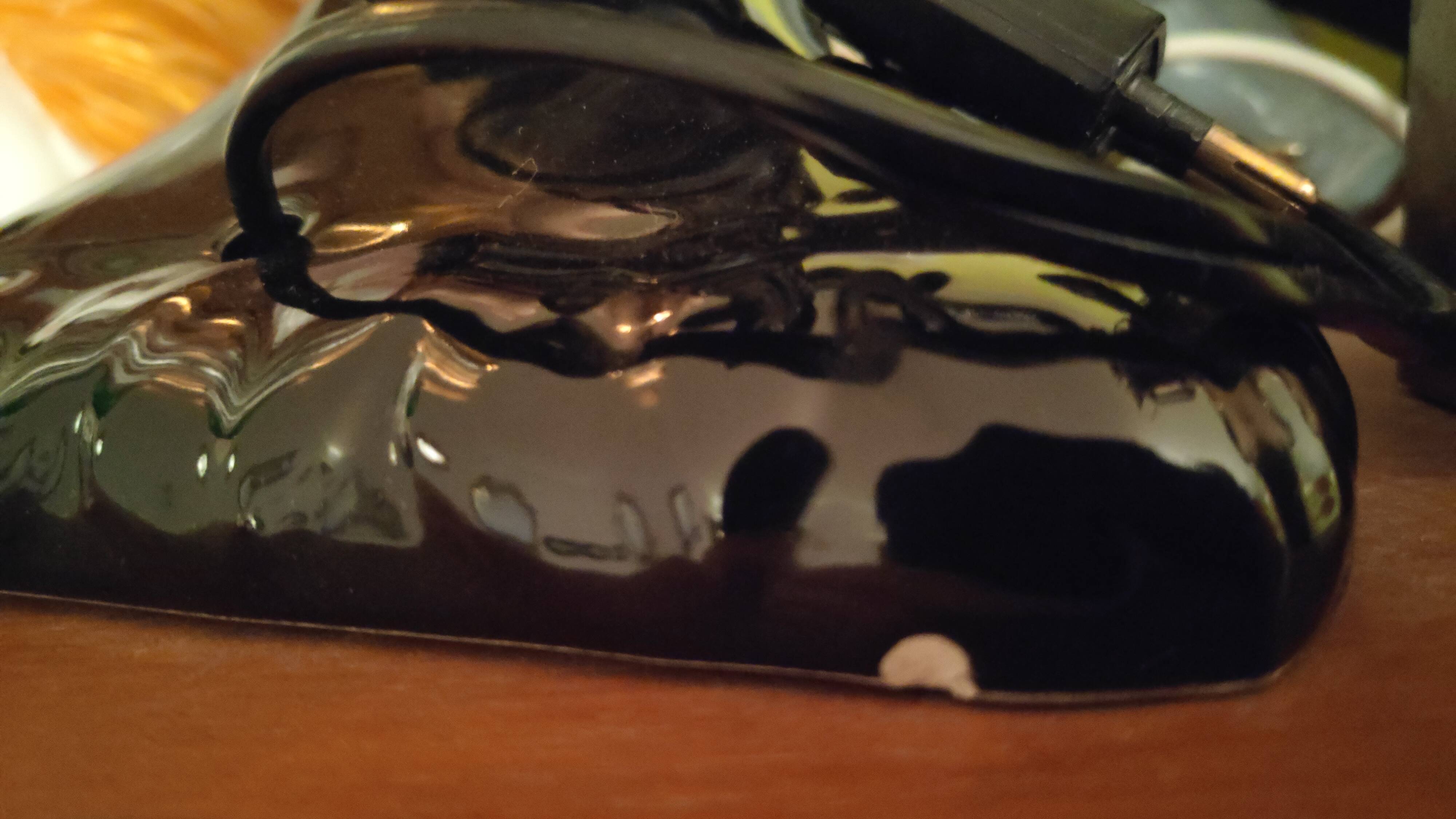 Black ceramic palm lamp