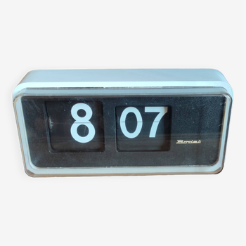 Ancienne Horloge vintage Bodet
à lamelles 1970