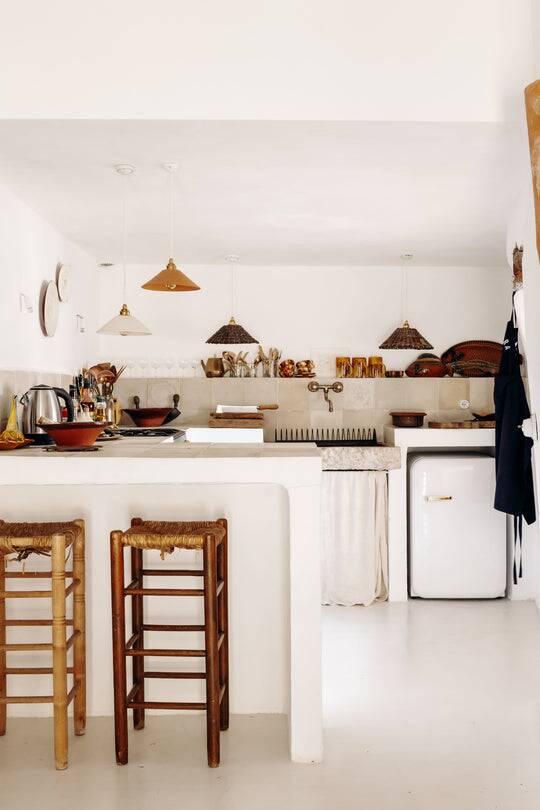 Lisette pendant light in white terracotta