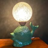 Vintage ceramic fish lamp 70s