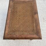 Rectangular cane piano stool