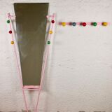 Standing coat rack with mirror, colored balls