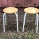 Suite de 4 tabourets style industriel bois et métal