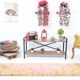 2x7 pink and brown turkish runner rug, 204x58cm