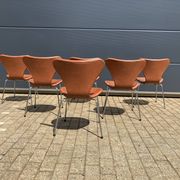 Fritz Hansen series 7 Vlinderstoelen in Cognac leather NIEUW!!