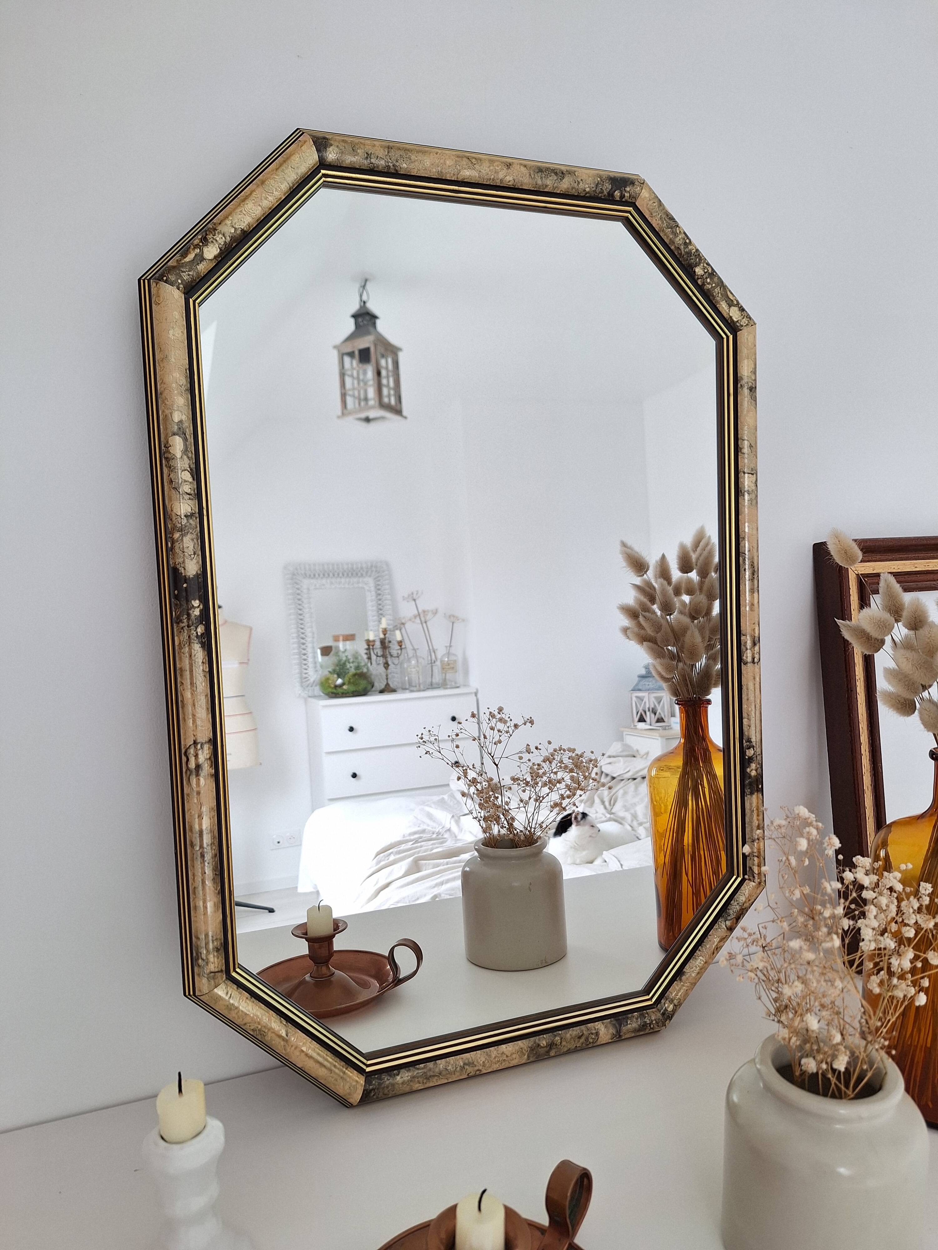 Vintage octagon mirror