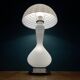 Large Mushroom Table Lamp in White Murano Glass, Italy, 1970s