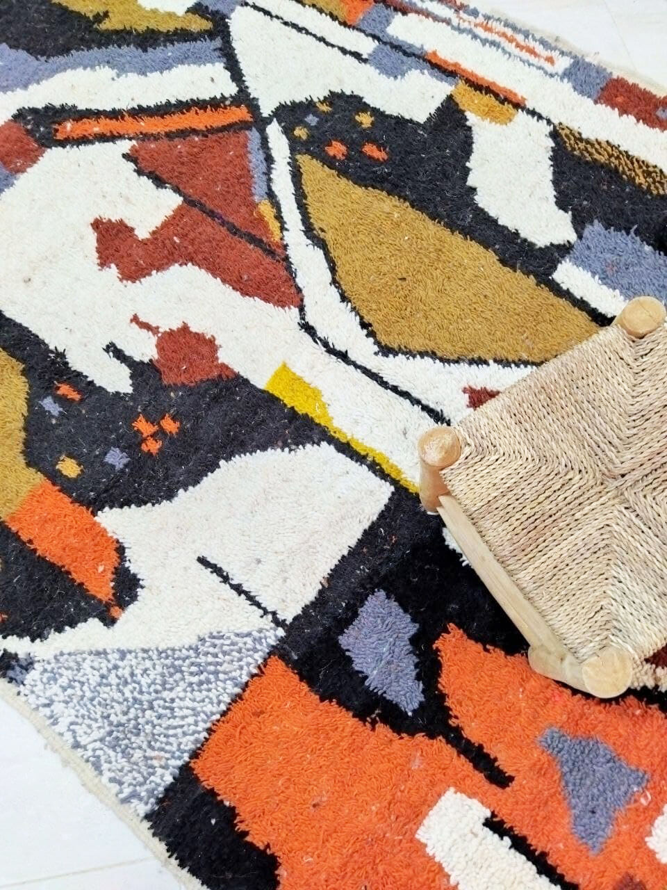 Tapis berbère tribal coloré 257 x 150 cm