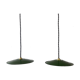 Pair of vintage emaillee suspensions